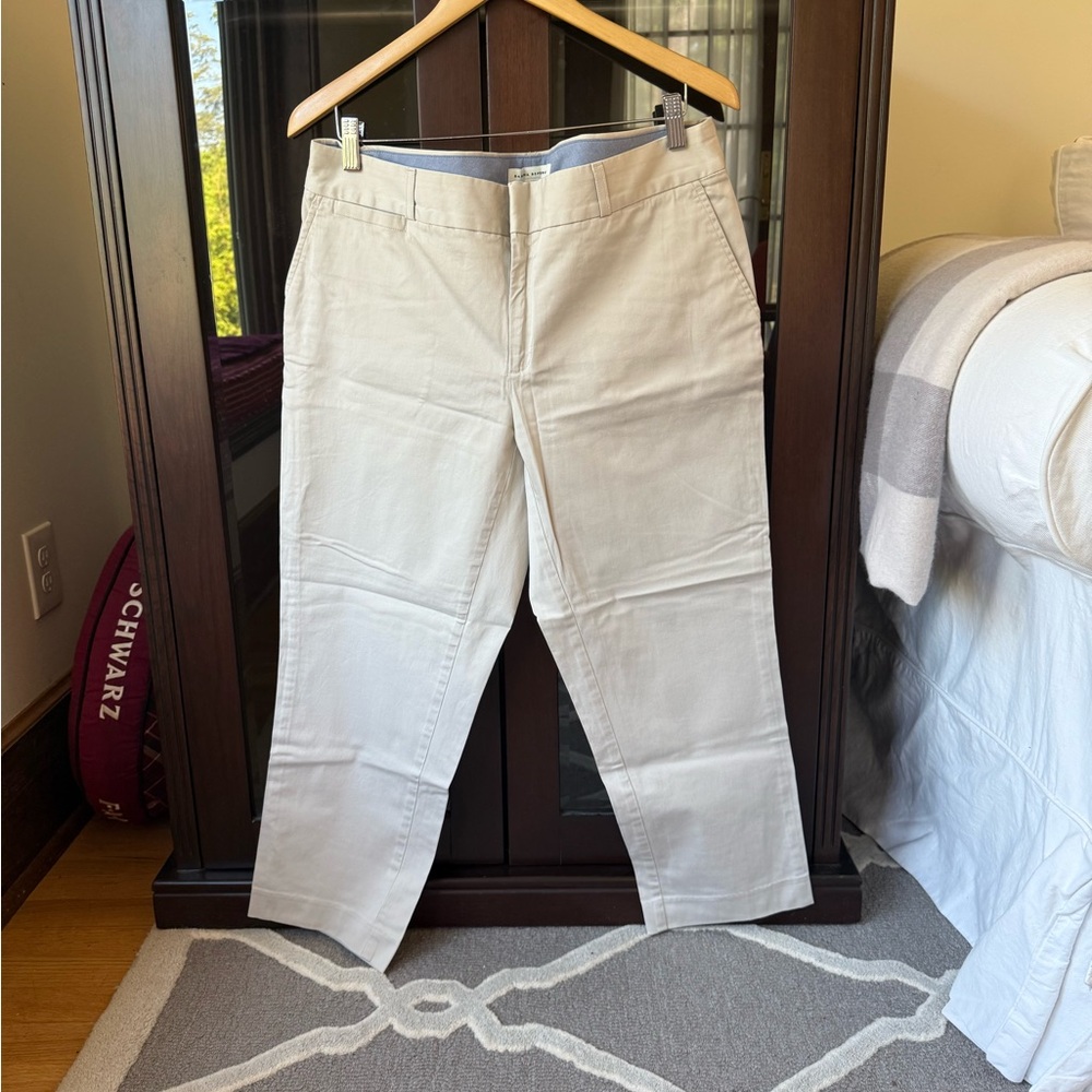 Banana Republic Cropped Ankle Pants in Light Beige